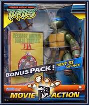 Movie Action Leonardo (Bonus DVD) from Teenage Mutant Ninja Turtles - Animated - 10" Scale manufactured by Playmates [Front]