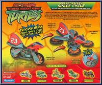 Planet Racers Space Cycle from Teenage Mutant Ninja Turtles - Animated - Battle Nexus: Vehicles manufactured by Playmates [Back]