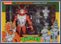 Triceratron Infantryman and Roadkill Rodney from Teenage Mutant Ninja Turtles - Classic Cartoon - Multi-Packs manufactured by Neca [Front]