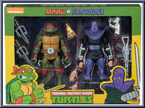 Raphael vs Foot Soldier from Teenage Mutant Ninja Turtles - Classic Cartoon - Multi-Packs manufactured by Neca [Front]