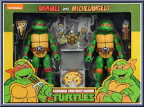 Raphael and Michelangelo from Teenage Mutant Ninja Turtles - Classic Cartoon - Multi-Packs manufactured by Neca [Front]