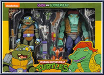 Slash and Leatherhead from Teenage Mutant Ninja Turtles - Classic Cartoon - Multi-Packs manufactured by Neca [Front]