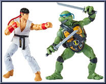 Leonardo vs Ryu from Teenage Mutant Ninja Turtles - Classic Collection - Turtles Vs Street Fighter (35th Anniversary) manufactured by Playmates [Loose]