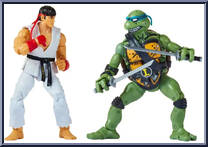 Leonardo vs Ryu from Teenage Mutant Ninja Turtles - Classic Collection - Turtles Vs Street Fighter (35th Anniversary) manufactured by Playmates [Loose]