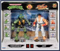 Leonardo vs Ryu from Teenage Mutant Ninja Turtles - Classic Collection - Turtles Vs Street Fighter (35th Anniversary) manufactured by Playmates [Front]