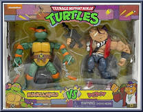 Michelangelo vs. Bebop from Teenage Mutant Ninja Turtles - Classic Collection - 6" Scale - Multi-Packs manufactured by Playmates [Front]