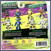 Pizza Party Michelangelo / Chrome Dome from Teenage Mutant Ninja Turtles - Minimates - Wave 4 manufactured by Diamond Select [Back]