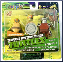 Pizza Party Michelangelo / Chrome Dome Action Figure