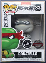 Donatello (Black & White) (Chase) from Teenage Mutant Ninja Turtles - Eastman and Laird's Pop! manufactured by Funko [Front]