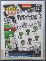 Michelangelo (Black & White) (Chase) from Teenage Mutant Ninja Turtles - Eastman and Laird's Pop! manufactured by Funko [Back]
