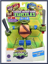 Katana-Crossing Leo from Teenage Mutant Ninja Turtles - Half Shell Heroes - Basic Series manufactured by Playmates [Front]