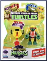 Raph (with Jackhammer) from Teenage Mutant Ninja Turtles - Half Shell Heroes - Basic Series manufactured by Playmates [Front]