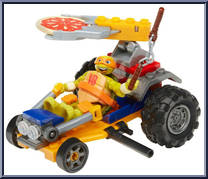 Mikey (Pizza Racer) from Teenage Mutant Ninja Turtles - 2016 Series manufactured by Mega Bloks [Loose]