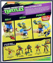 Roll-N-Punch Leo from Teenage Mutant Ninja Turtles - Nickelodeon - Deluxe manufactured by Playmates [Back]