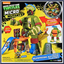 Leo's Surprise Attack Playset from Teenage Mutant Ninja Turtles - Nickelodeon - Micro Mutants manufactured by Playmates [Front]
