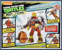 Michelangelo (with Stealth Battle Shell) from Teenage Mutant Ninja Turtles - Nickelodeon - Mutations manufactured by Playmates [Back]