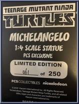 Michelangelo (Exclusive) from Teenage Mutant Ninja Turtles - 1:4 Scale Statues manufactured by PCS Collectibles [Loose]