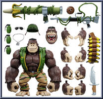 Guerrilla Gorilla from Teenage Mutant Ninja Turtles - Ultimates! manufactured by Super7 [Loose]