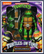 Michelangelo from Teenage Mutant Ninja Turtles - Turtles in Time - Basic Series manufactured by Neca [Front]