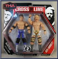 AJ Styles / Jeff Jarrett from TNA - Cross the Line - Series 2 manufactured by Jakks Pacific [Front]