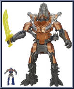 Grimlock (Electronic Chomp & Stomp) from Transformers - Age of Extinction - Robots in Disguise - Mega 1-Step Changers manufactured by Hasbro [Loose]
