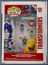 Optimus Prime from Transformers - Pop! Vinyl Figures manufactured by Funko [Back]