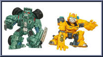 Bumblebee vs Long Haul from Transformers - Revenge of the Fallen - Robot Heroes manufactured by Hasbro [Loose]