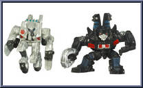 Sideswipe vs Sideways from Transformers - Revenge of the Fallen - Robot Heroes manufactured by Hasbro [Loose]