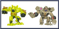 Autobot Springer vs Starscream from Transformers - Revenge of the Fallen - Robot Heroes manufactured by Hasbro [Loose]