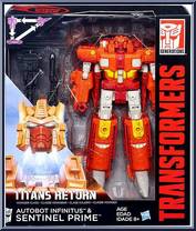 Infinitus & Sentinel Prime from Transformers - Titans Return - Voyager manufactured by Hasbro [Front]