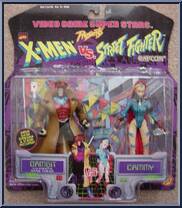 Gambit vs. Cammy from Video Game Super Stars Presents - X-Men vs. Street Fighter - Series 2 manufactured by Toy Biz [Front]