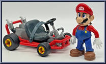 Mario (with Green Shell Missile) from Video Game Super Stars Presents - Mario Kart 64 manufactured by Toy Biz [Loose]