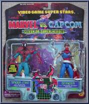 Spider-Man vs. Strider from Video Game Super Stars Presents - Marvel vs Capcom manufactured by Toy Biz [Front]