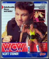 Scott Steiner (Yellow Singlet) from WCW - Series 1 - Released in US manufactured by Galoob [Front]