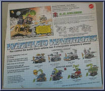 K.O. Kruiser from Wheeled Warriors - Monster Minds manufactured by Mattel [Back]