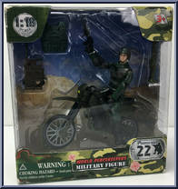 Military Figure (Soldier on Motorcycle) Action Figure