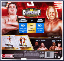 Andre the Giant vs Hulk Hogan from WWE Championship Showdown - Series 10 manufactured by Mattel [Back]
