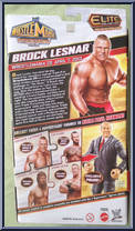 Brock Lesnar (Wrestlemania 29) from WWE Elite Collection - PPV - 2013 manufactured by Mattel [Back]