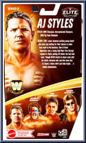 AJ Styles from WWE Elite Collection - Legends - Series 17 manufactured by Mattel [Back]