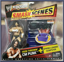 CM Punk (Hook Throwin') from WWE Flex Force - Smash Scenes manufactured by Mattel [Front]