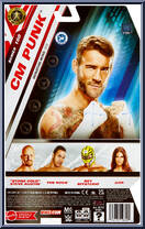 CM Punk (Chase) from WWE - Series 150 manufactured by Mattel [Back]