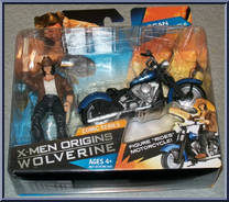 Logan (with Motorcylce) from X-Men Origins: Wolverine - Sets manufactured by Hasbro [Front]