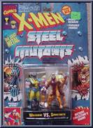Wolverine vs. Sabretooth from X-Men - Steel Mutants - Series 1 manufactured by Toy Biz [Front]