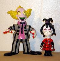 BeetleJuice & Lydia (Simpsons) Custom Action Figure