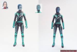 Minn-Erva (Captain Marvel movie) (Marvel Legends) Custom Action Figure [Minn-Erva with customised Gemma Chan head before and after]