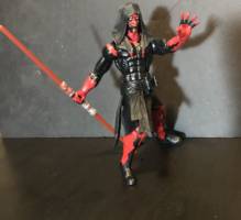 Sith with Sith Glider (Star Wars) Custom Action Figure [Custom Darth Maul]