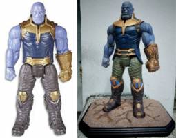 Thanos (Infinity War 2.0) (Marvel) Custom Action Figure [Before and After]