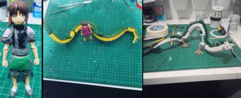 Chihiro and Haku (Spirited Away) Custom Action Figure