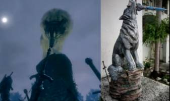 Great Grey Wolf Sif (Dark Souls) Custom Statue / Bust