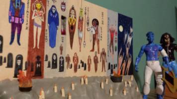 Clive Barker's Nightbreed Wall of Prophecy (Horror) Custom Diorama / Playset